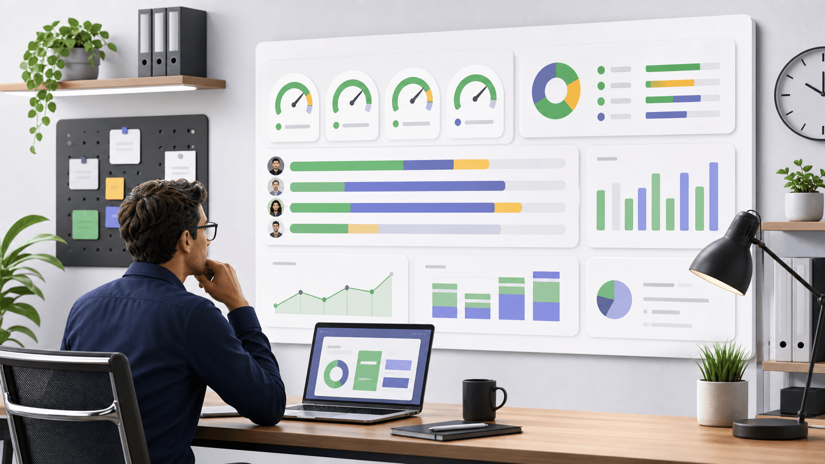 Agency utilization dashboard with billable split bars, capacity lanes, and margin cards