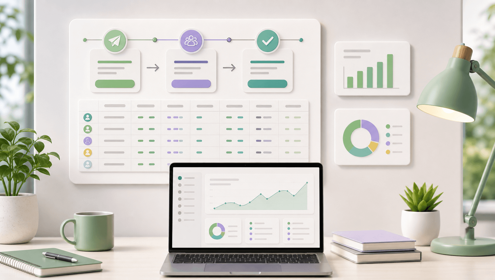 Small team timesheet workflow board with submit, review, and approval cards